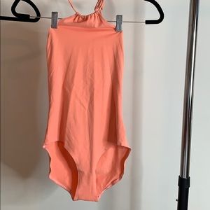 Peach American Apparel Bodysuit